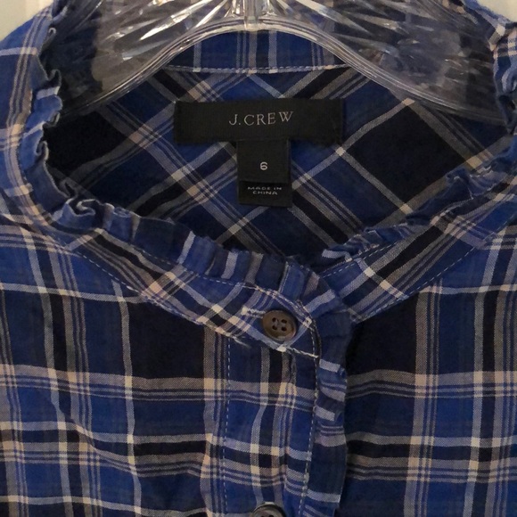j crew ruffle popover shirt - Picture 2 of 3